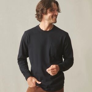 NEW American Giant Men's Long Sleeve Pocket Tee T-shirt Black Size XL NWOT